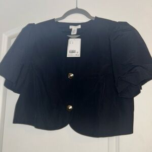 H&M Black Short Sleeve Top